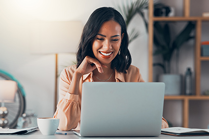 woman with laptop